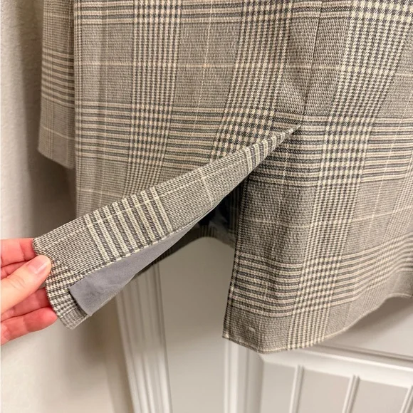 Madewell The Dorset Blazer in Galloway Plaid Grey and White size XS - Picture 10 of 13